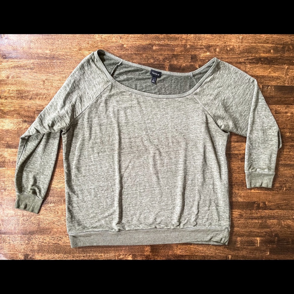 Torrid Off the Shoulder Sweatshirt